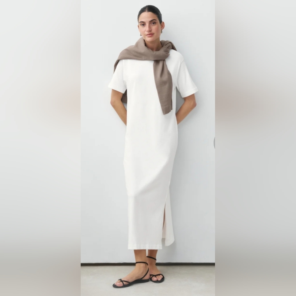 AYR Practice Tee Dress Oyster Medium New